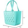 imageSimple Modern Large Beach Bag  Disney Waterproof Getaway Rubber Tote with Zipper Pocket for Travel Pool Boat Groceries Sports  Mickey Mouse on Sea Glass SageOcean Water