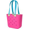 imageSimple Modern Large Beach Bag  Disney Waterproof Getaway Rubber Tote with Zipper Pocket for Travel Pool Boat Groceries Sports  Mickey Mouse on Sea Glass Sage80s Mix