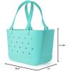 imageSimple Modern Large Beach Bag  Disney Waterproof Getaway Rubber Tote with Zipper Pocket for Travel Pool Boat Groceries Sports  Mickey Mouse on Sea Glass SageOcean Water
