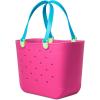 imageSimple Modern Large Beach Bag  Disney Waterproof Getaway Rubber Tote with Zipper Pocket for Travel Pool Boat Groceries Sports  Mickey Mouse on Sea Glass Sage80s Mix