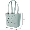 imageSimple Modern Large Beach Bag  Disney Waterproof Getaway Rubber Tote with Zipper Pocket for Travel Pool Boat Groceries Sports  Mickey Mouse on Sea Glass SageSea Glass Sage