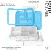 imageSimple Modern Marvel Bento Lunch Box for Kids  BPA Free Leakproof Dishwasher Safe  Lunch Container for Girls and Boys Toddlers  Porter Collection  5 Compartments  Go Spidey GoBluey Sky