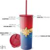 imageSimple Modern Marvel Thanos Insulated Tumbler Cup with Flip Lid and Straw Lid  Gifts for Women Men Reusable Stainless Steel Water Bottle Travel Mug  Classic Collection  24oz Thanos InfinityMarvel Captain Marvel