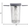 imageSimple Modern Tea Infuser Reusable Strainer Steeper for Loose Leaf 188 Stainless Steel Mesh Slate Gray