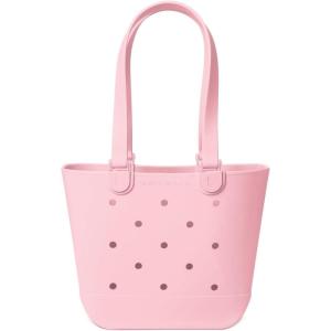 imageSimple Modern Large Beach Bag  Disney Waterproof Getaway Rubber Tote with Zipper Pocket for Travel Pool Boat Groceries Sports  Mickey Mouse on Sea Glass SageBlush