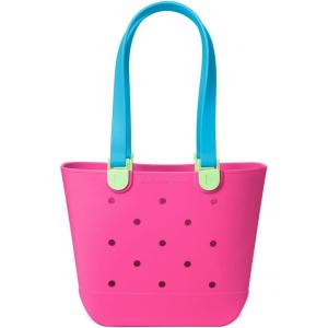 imageSimple Modern Large Beach Bag  Disney Waterproof Getaway Rubber Tote with Zipper Pocket for Travel Pool Boat Groceries Sports  Mickey Mouse on Sea Glass Sage80s Mix