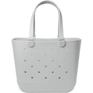 imageSimple Modern Large Beach Bag  Disney Waterproof Getaway Rubber Tote with Zipper Pocket for Travel Pool Boat Groceries Sports  Mickey Mouse on Sea Glass SageIce Gray