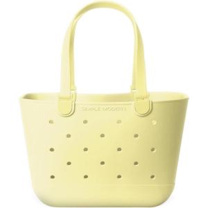 imageSimple Modern Large Beach Bag  Disney Waterproof Getaway Rubber Tote with Zipper Pocket for Travel Pool Boat Groceries Sports  Mickey Mouse on Sea Glass SageButtercup