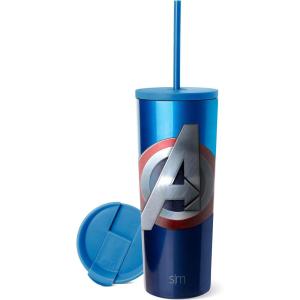imageSimple Modern Marvel Thanos Insulated Tumbler Cup with Flip Lid and Straw Lid  Gifts for Women Men Reusable Stainless Steel Water Bottle Travel Mug  Classic Collection  24oz Thanos InfinityMarvel Avengers Shield