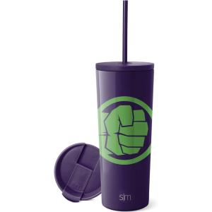 imageSimple Modern Marvel Thanos Insulated Tumbler Cup with Flip Lid and Straw Lid  Gifts for Women Men Reusable Stainless Steel Water Bottle Travel Mug  Classic Collection  24oz Thanos InfinityMarvel Hulk Smash