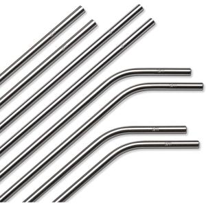 imageSimple Modern Stainless Steel Reusable Straws  Toxin Free and Waste Reducing Straw for Tumblers and Travel Mugs  Classic Collection  8 Count Pack of 1  Stainless Steel