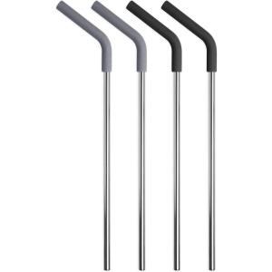 imageSimple Modern Stainless Steel Reusable Straws  Toxin Free and Waste Reducing Straw for Tumblers and Travel Mugs  Classic Collection  4 Count Pack of 1  Stainless SteelAssortment  Neutral