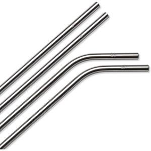 imageSimple Modern Stainless Steel Reusable Straws  Toxin Free and Waste Reducing Straw for Tumblers and Travel Mugs  Classic Collection  4 Count Pack of 1  Stainless SteelStainless Steel