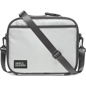 imageSimple Modern Hadley with Shoulder Strap  Lunch Box for Kids Teens and Adults  Insulated Bag for Girls Boys Women Men  Meal Containers with Exterior and Interior Pockets  Midnight BlackMulticolor Ice Granite