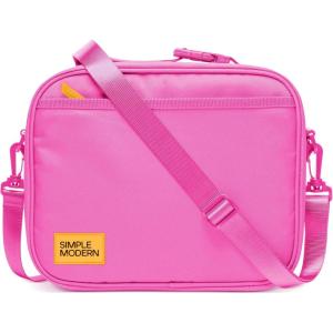 imageSimple Modern Hadley with Shoulder Strap  Lunch Box for Kids Teens and Adults  Insulated Bag for Girls Boys Women Men  Meal Containers with Exterior and Interior Pockets  Midnight BlackRaspberry Vibes