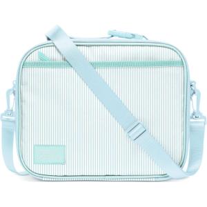 imageSimple Modern Hadley with Shoulder Strap  Lunch Box for Kids Teens and Adults  Insulated Bag for Girls Boys Women Men  Meal Containers with Exterior and Interior Pockets  Midnight BlackPattern Seaside Stripes