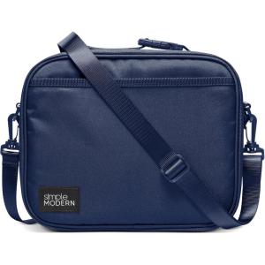 imageSimple Modern Hadley with Shoulder Strap  Lunch Box for Kids Teens and Adults  Insulated Bag for Girls Boys Women Men  Meal Containers with Exterior and Interior Pockets  Midnight BlackNavy