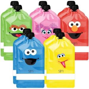 imageSimple Modern Sesame Street Reusable Baby Food Pouches for Toddlers  BPA Free Plastic Food Safe Freezer Safe  Refillable for Applesauce Yogurt ampamp Puree Squeeze Pouch  10 pack  5oz  Sesame Street