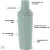 imageSimple Modern Cocktail Shaker Set with Jigger Lid  Stainless Steel Boston Shaker Insulated Martini Mixer for Mocktails  Gifts for Men Women Him Her  Classic Collection  20oz  Metallic CopperSea Glass Sage Matte Powder Coating
