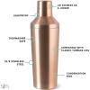 imageSimple Modern Cocktail Shaker Set with Jigger Lid  Stainless Steel Boston Shaker Insulated Martini Mixer for Mocktails  Gifts for Men Women Him Her  Classic Collection  20oz  Metallic CopperMetallic Gold