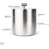 imageSimple Modern Vacuum Insulated Ice Bucket with Lid and Scoop  For Cocktail Champagne Wine Beer ampamp Hosting  Stainless Steel 100oz Capacity for Large Parties  Rocks Collection  Simple StainlessSimple Stainless