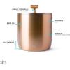 imageSimple Modern Vacuum Insulated Ice Bucket with Lid and Scoop  For Cocktail Champagne Wine Beer ampamp Hosting  Stainless Steel 100oz Capacity for Large Parties  Rocks Collection  Simple StainlessMetallic Gold