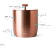 imageSimple Modern Vacuum Insulated Ice Bucket with Lid and Scoop  For Cocktail Champagne Wine Beer ampamp Hosting  Stainless Steel 100oz Capacity for Large Parties  Rocks Collection  Simple StainlessMetallic Copper