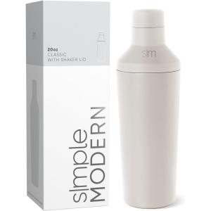 imageSimple Modern Cocktail Shaker Set with Jigger Lid  Stainless Steel Boston Shaker Insulated Martini Mixer for Mocktails  Gifts for Men Women Him Her  Classic Collection  20oz  Metallic CopperAlmond Birch Matte Powder Coating