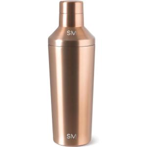 imageSimple Modern Cocktail Shaker Set with Jigger Lid  Stainless Steel Boston Shaker Insulated Martini Mixer for Mocktails  Gifts for Men Women Him Her  Classic Collection  20oz  Metallic CopperMetallic Gold