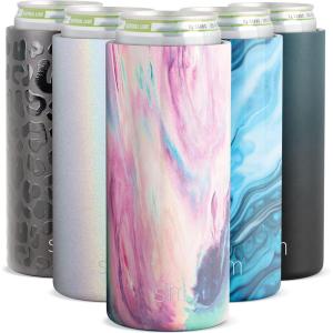 imageSimple Modern Standard Can Cooler  Insulated Stainless Steel Drink Sleeve Holder  Insulate Soda Beer Sparkling Water  Gift for Women Men Her Him  Ranger Collection  Standard 12oz  Winter White Opal Tide