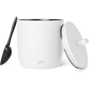 imageSimple Modern Vacuum Insulated Ice Bucket with Lid and Scoop  For Cocktail Champagne Wine Beer ampamp Hosting  Stainless Steel 100oz Capacity for Large Parties  Rocks Collection  Simple StainlessWinter White