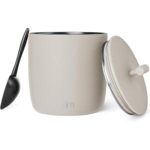 imageSimple Modern Vacuum Insulated Ice Bucket with Lid and Scoop  For Cocktail Champagne Wine Beer ampamp Hosting  Stainless Steel 100oz Capacity for Large Parties  Rocks Collection  Simple StainlessAlmond Birch