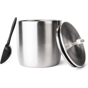 imageSimple Modern Vacuum Insulated Ice Bucket with Lid and Scoop  For Cocktail Champagne Wine Beer ampamp Hosting  Stainless Steel 100oz Capacity for Large Parties  Rocks Collection  Simple StainlessSimple Stainless