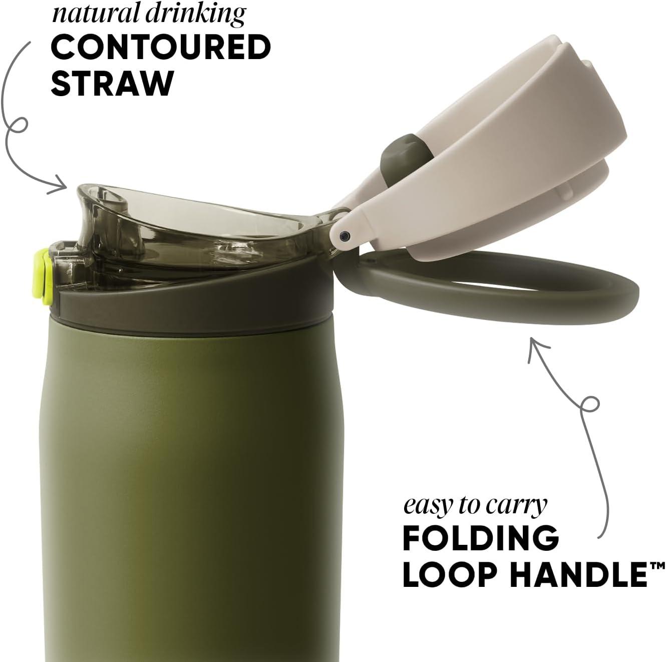 imageSimple Modern Mesa Loop Water Bottle with Straw  24oz Cup Holder Friendly Insulated Stainless Steel Bottles for Travel Sports and School  NeptuneCricket