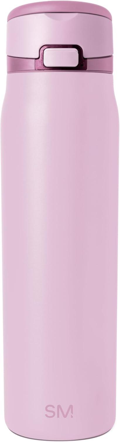 imageSimple Modern Mesa Loop Water Bottle with Straw  24oz Cup Holder Friendly Insulated Stainless Steel Bottles for Travel Sports and School  NeptunePink Champagne