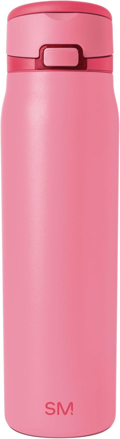 imageSimple Modern Mesa Loop Water Bottle with Straw  24oz Cup Holder Friendly Insulated Stainless Steel Bottles for Travel Sports and School  NeptuneVelvet Pink