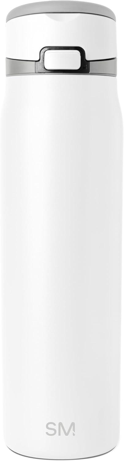 imageSimple Modern Mesa Loop Water Bottle with Straw  24oz Cup Holder Friendly Insulated Stainless Steel Bottles for Travel Sports and School  NeptuneWinter White