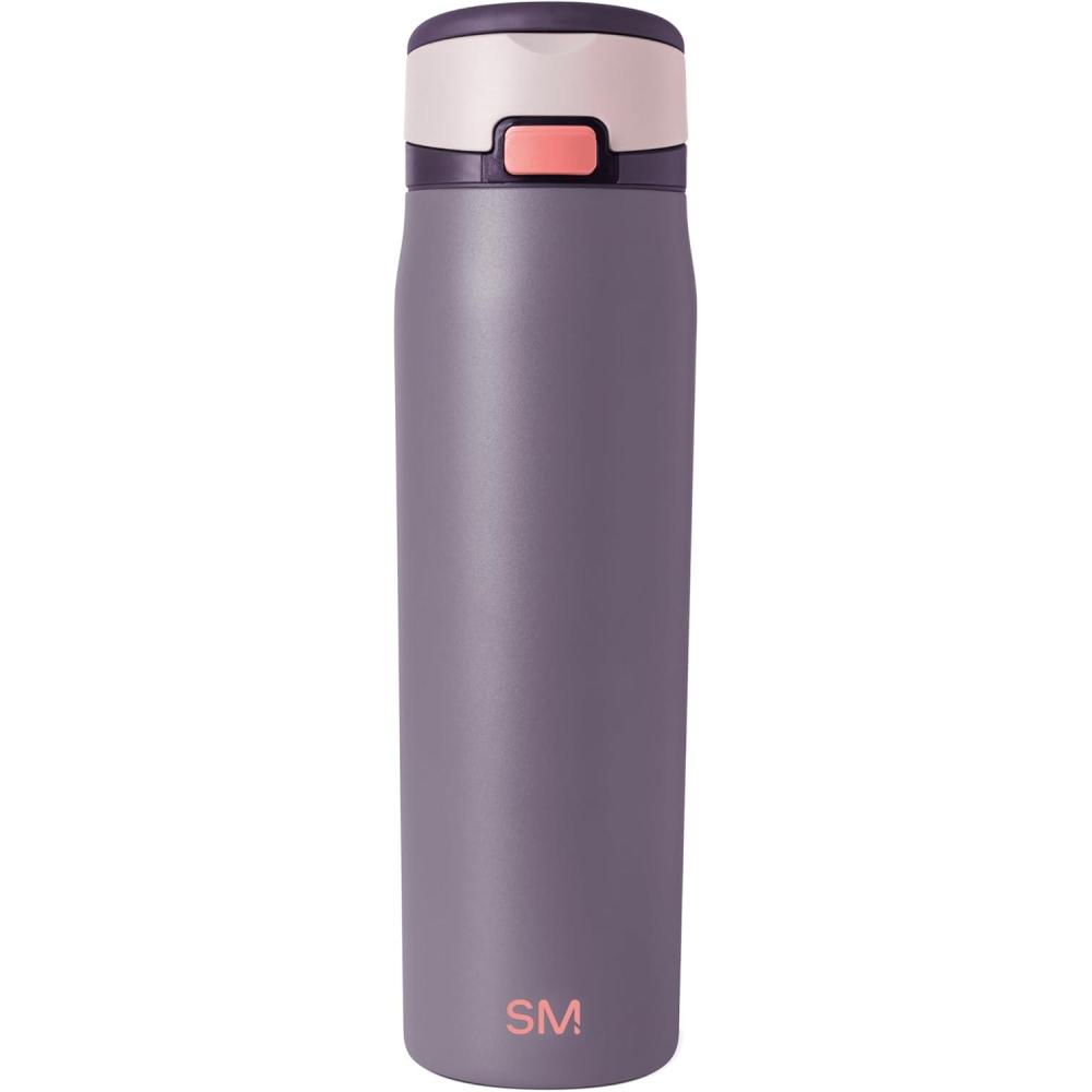imageSimple Modern Mesa Loop Water Bottle with Straw  24oz Cup Holder Friendly Insulated Stainless Steel Bottles for Travel Sports and School  NeptuneIris Sage