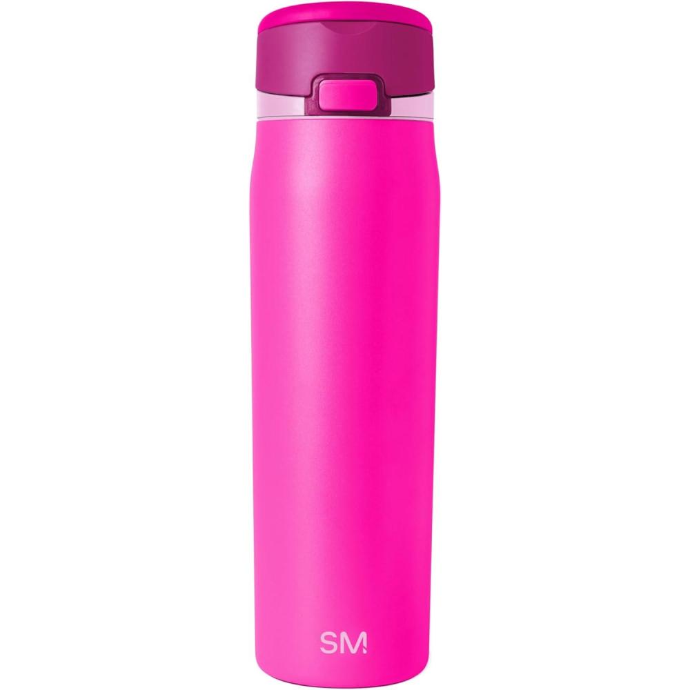 imageSimple Modern Mesa Loop Water Bottle with Straw  24oz Cup Holder Friendly Insulated Stainless Steel Bottles for Travel Sports and School  NeptuneRaspberry Vibes