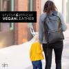 imageSimple Modern Medium Vegan Leather Backpack for Women ampamp Men  Mini Backpack Purse for Girls and Boys Cute Small Faux PU Leather Travel Bag for Work  Legacy Collection  17quot tall  GrayGray