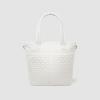 imageSimple Modern Quilted Tote Bag for Women  Medium Size wCompartments ampamp Laptop Sleeve  Adjustable Strap  Zipper TopCream