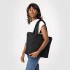imageSimple Modern Quilted Tote Bag for Women  Medium Size wCompartments ampamp Laptop Sleeve  Adjustable Strap  Zipper TopMidnight Black