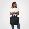 imageSimple Modern Quilted Tote Bag for Women  Medium Size wCompartments ampamp Laptop Sleeve  Adjustable Strap  Zipper TopMidnight Black