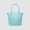 imageSimple Modern Quilted Tote Bag for Women  Medium Size wCompartments ampamp Laptop Sleeve  Adjustable Strap  Zipper TopNantucket Tides