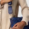 imageSimple Modern Quilted Tote Bag for Women  Medium Size wCompartments ampamp Laptop Sleeve  Adjustable Strap  Zipper TopNavy