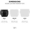 imageSimple Modern Vegan Leather Tote Bag for WomenBlack