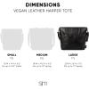 imageSimple Modern Vegan Leather Tote Bag for WomenBlack