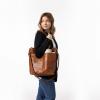 imageSimple Modern Vegan Leather Tote Bag for WomenBrown