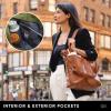 imageSimple Modern Vegan Leather Tote Bag for WomenBrown