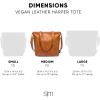 imageSimple Modern Vegan Leather Tote Bag for WomenBrown